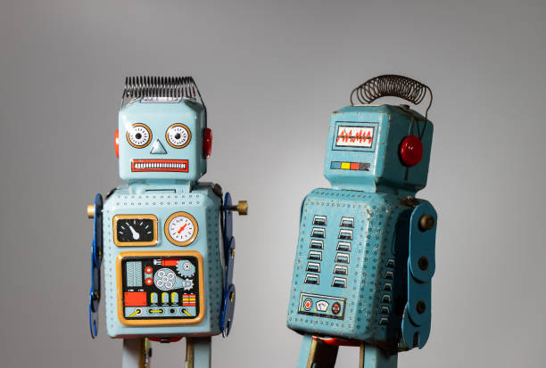istock Vintage robot tin toy 1147586337