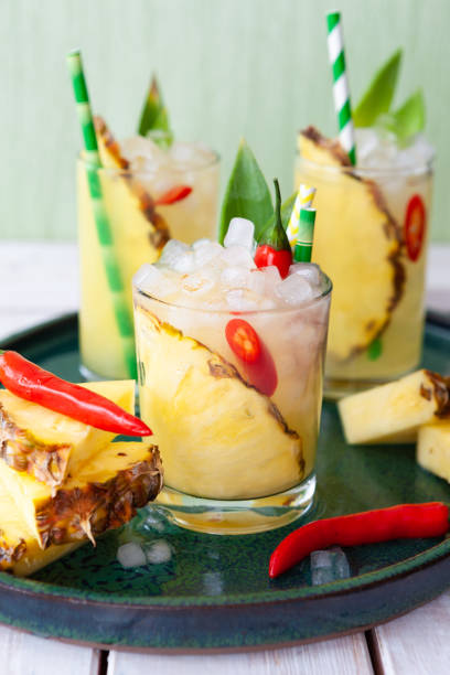 istock Colorful cocktail with fresh pineapple 1147591047