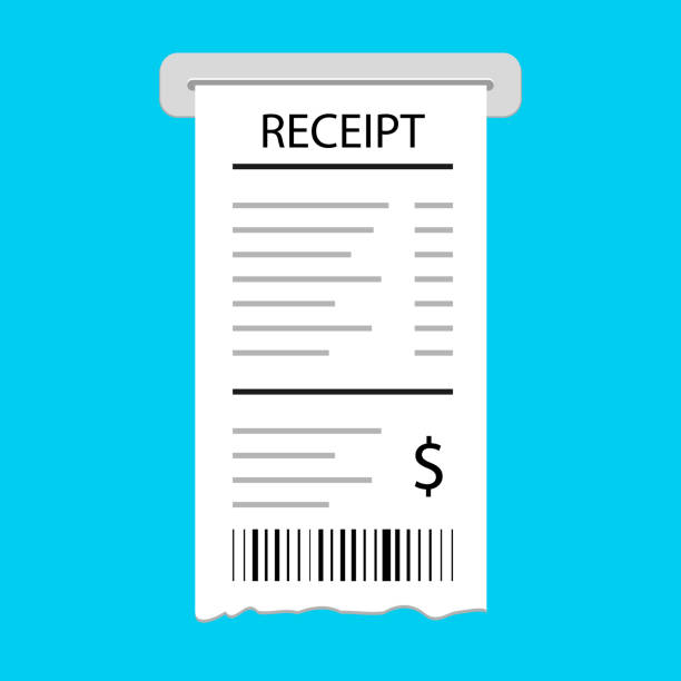 Receipt Shape 850+ Food Shopping Receipt Stock Illustrations, Royalty-Free Vector ...