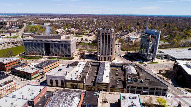 Downtown Mount Clemens, Michigan stock photo