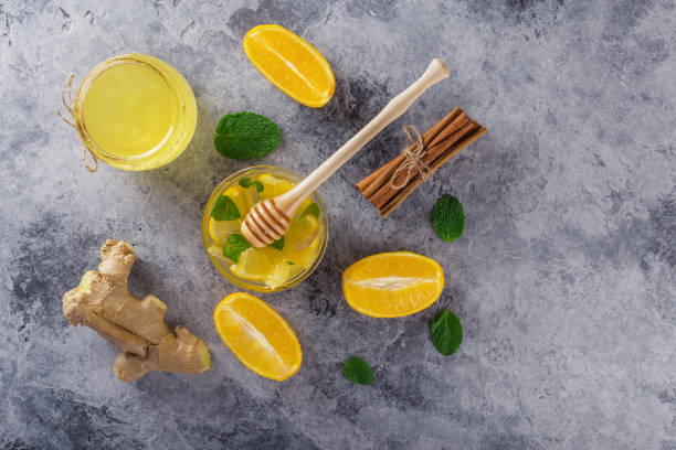 istock Cinnamon.Honey.Ginger. Lemon.Image of stone texture. An interesting background with a fascinating texture 1147596268