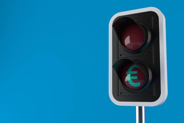istock Green traffic light with euro currency symbol 1147602213