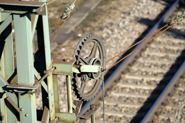 This are electric cables in railway in very good condition in Germany