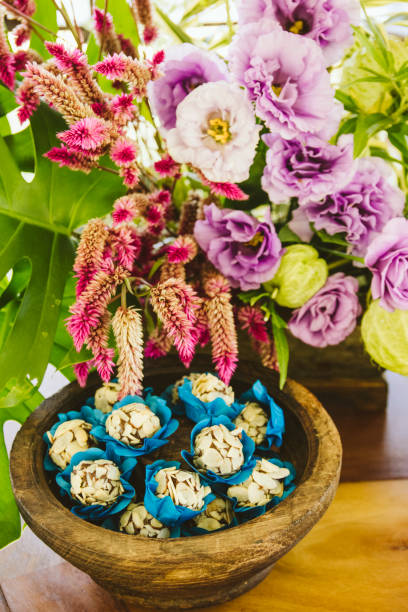istock Wedding Setup. Sweet table with decoration and flowers 1147606702