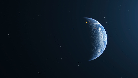 The Planet Earth Right Side View For Background Motion Graphic Or Text