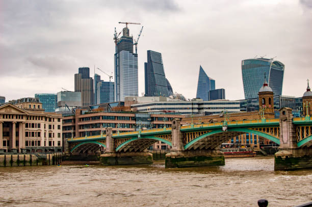 istock The arched bridge on river thames in london 1147609699