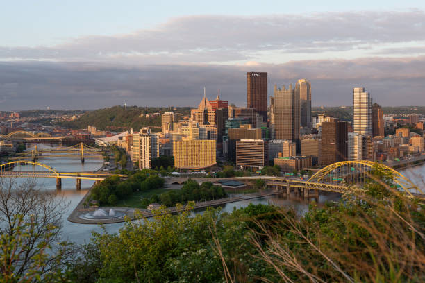istock North Shore in Pittsburgh at sunset 1147609700