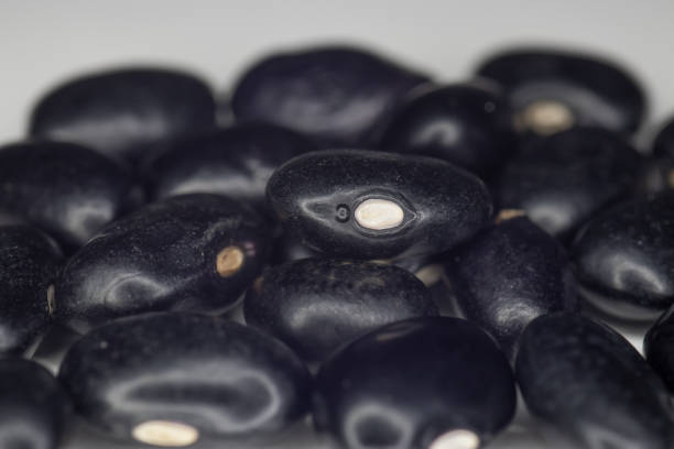 istock Macro photo of white rice and black beans 1147613237