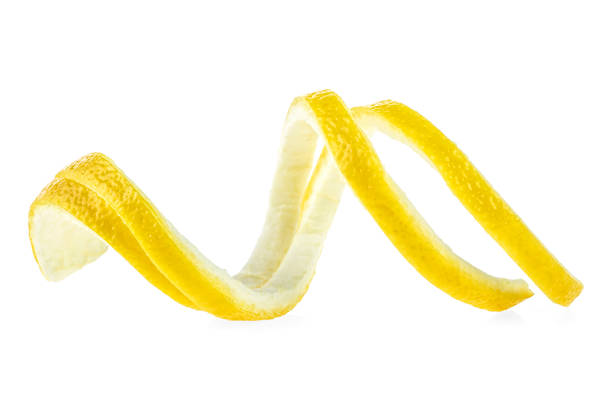 istock Lemon twist on a white background. Lemon peel. 1147613360