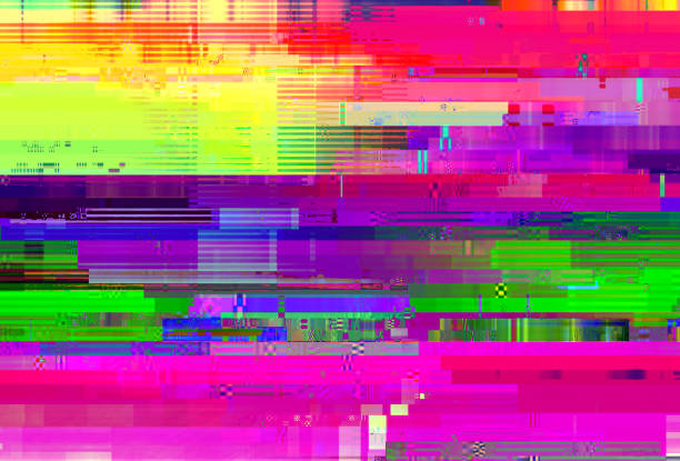 abstrakter hintergrund - glitch bildtechnik stock-fotos und bilder