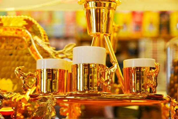 istock Oriental tea and coffee accessories on the bazaar 1147618584