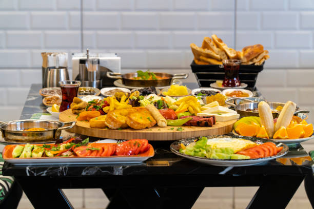 istock Delicious rich variety breakfast on the table 1147620718