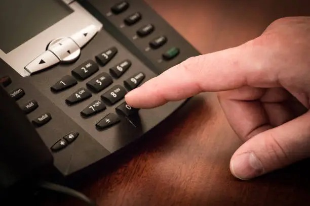 Photo of Finger dialing phone call