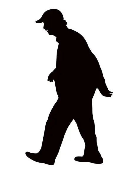 Vector illustration of A man body silhouette vector