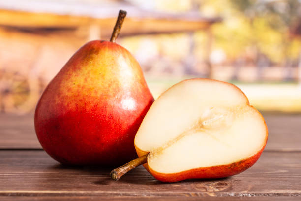 istock Fresh red pear with cart 1147622445