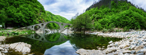 istock Old Roman Devil Bridge, Ardino, Bulgaria, Panorama 1147625803