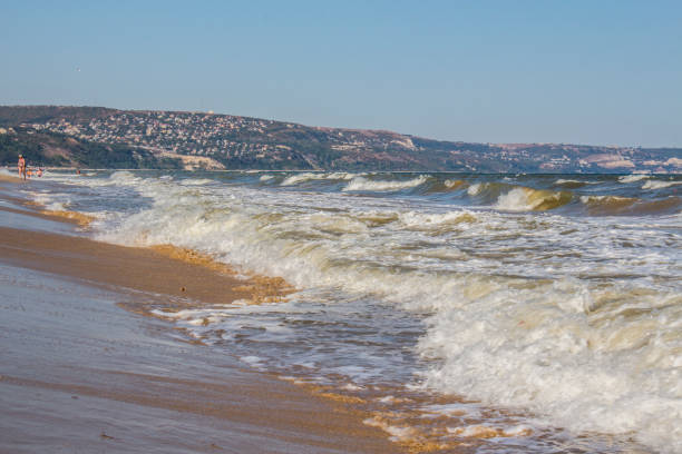 Summer view of Black Sea from the beach of Albena