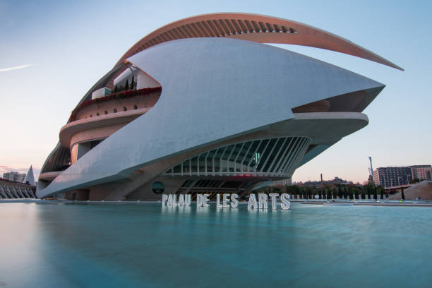 Queen Sofia Palace of the Arts, designed by the Spanish architect Santiago Calatrava in Valencia (Spain) stock photo