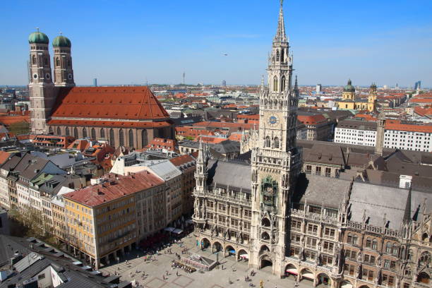 istock Munich city center - marienplatz 1147634416