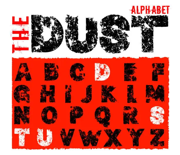 Vector illustration of Offroad dust alphabet