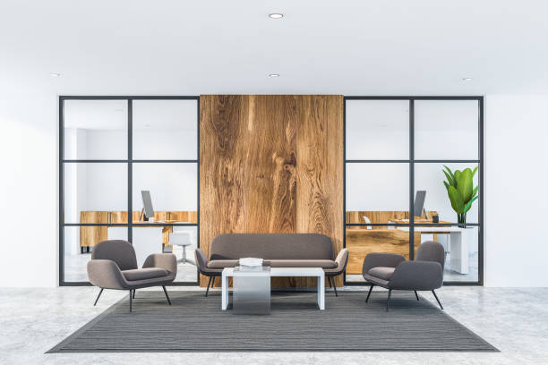 istock White and wooden office waiting room 1147637143
