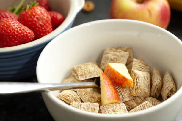 istock Bowl Of Breakfast Cereal With Fresh Fruit 1147640449