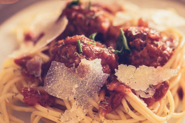 Spaghetti with meatballs