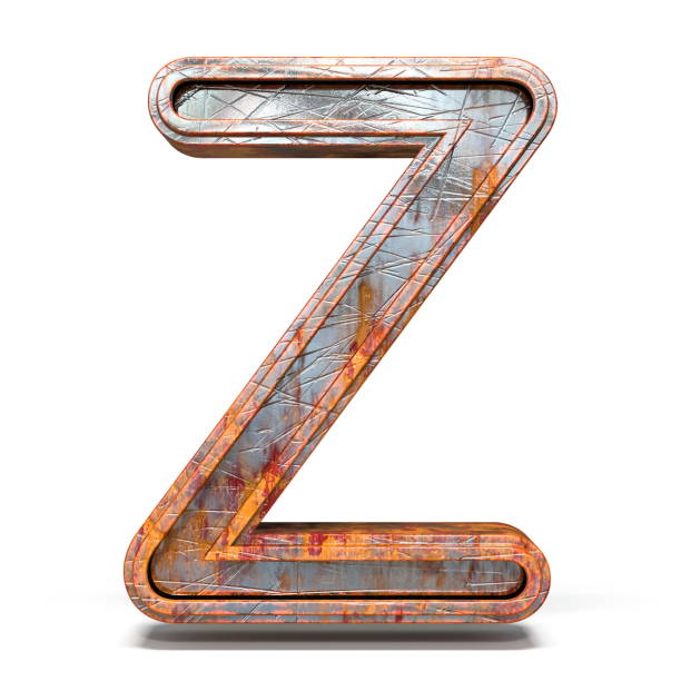 istock Rusty metal font Letter Z 3D 1147643244