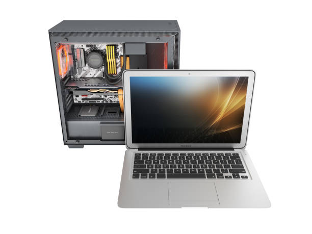 istock laptop with a powerful desktop computer isolated on white background 3d illustration without shadow 1147644149