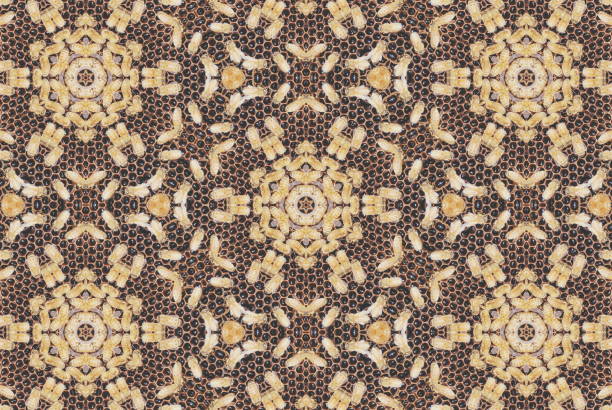 Honeycomb is naturally Repetitive and Uniformly Set Out. Extending on the Hexagonal Nature of Beehives, the Honeycomb has bee manipulated to makes Mandalas. These are Digitally Designed Modern Style Nature Inspired Mandalas of Honeycomb from my Photographic Images.