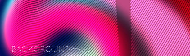 istock Hologram smoky cover template with geometric lines 1147654659