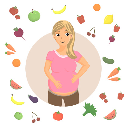 Ilustración de Embarazo Dieta Saludable Dibujos Animados Vector Ilustración y más Vectores Libres de Derechos de Adulto - iStock Ilustración de Embarazo Dieta Saludable Dibujos Animados Vector Ilustración y más Vectores Libres de Derechos de Adulto - iStock