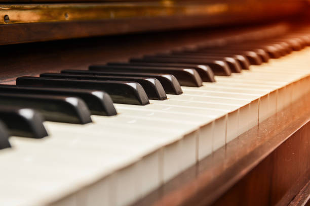 istock Acoustic Piano keyboard close up, selective focus 1147668656