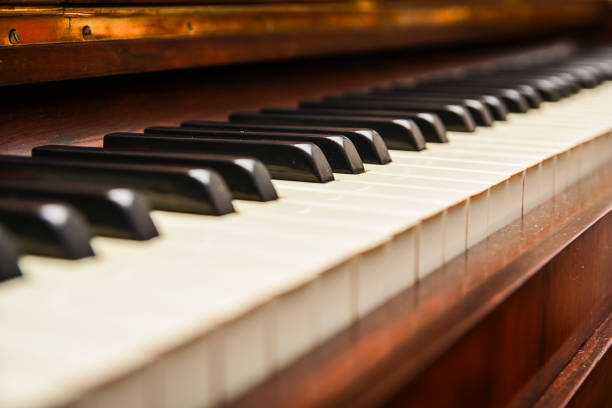 istock Acoustic Piano keyboard close up, selective focus 1147668663