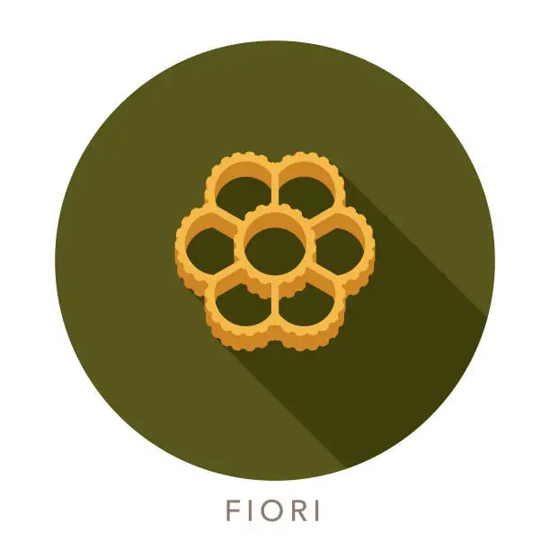 Vector illustration of Fiori Pasta Icon