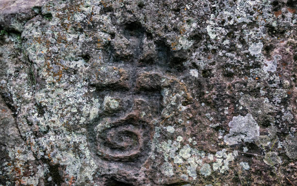 istock Ancient petroglyphs carved by the Carib tribes D 1147673413