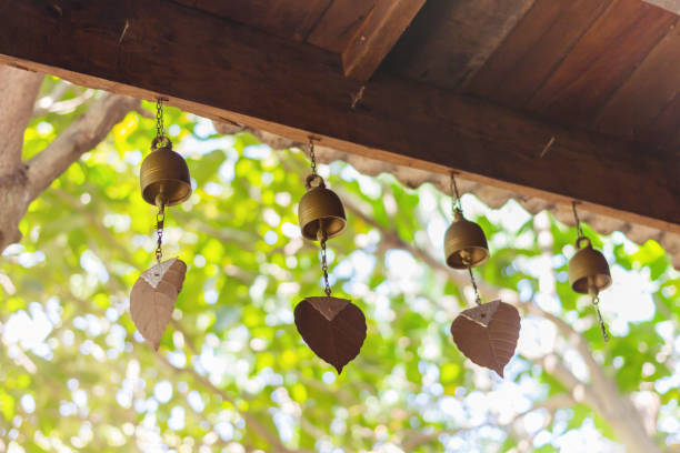 istock Small bell hanging on the temple 1147674839