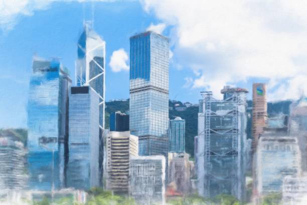 istock Hong Kong With Filtered Painterly Appearance 1147676684