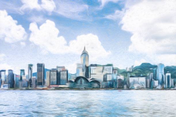 istock Hong Kong With Filtered Painterly Appearance 1147676699