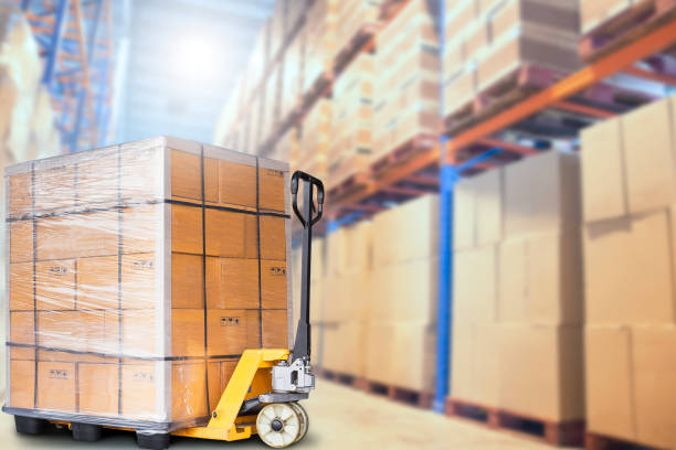 istock Warehouse inventory and cargo in warehouse 1147678379