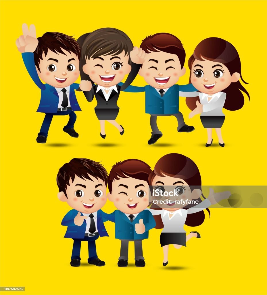 Bạn Bè Nhân Vật Thiết Lập Vector Bạn Bè Cười Đồng Nghiệp Văn Phòng ...