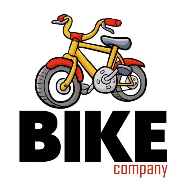 Vector illustration of symbol or label for bike store or company