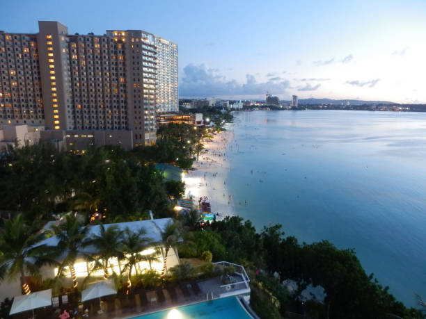 istock Sunset at Tammont Beach, Guam 1147690668
