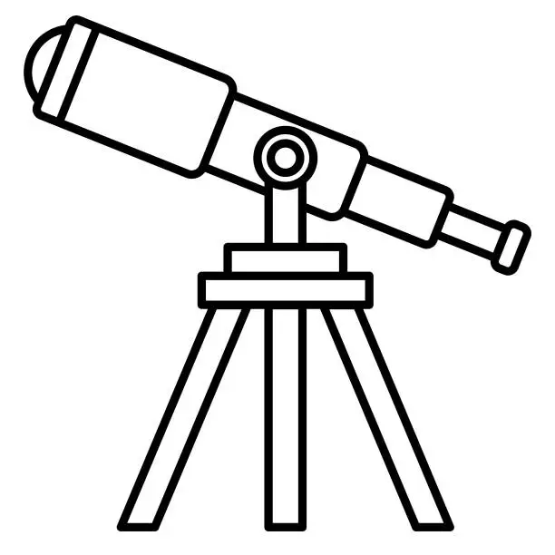 Vector illustration of Telescope Icon, Vector Illustration, Education Outline