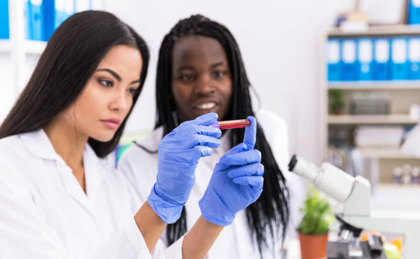 istock Coworkers in laboratory 1147712398