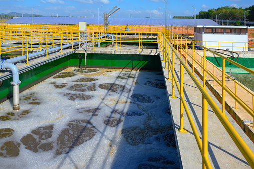 Waste water treatment, purification plant