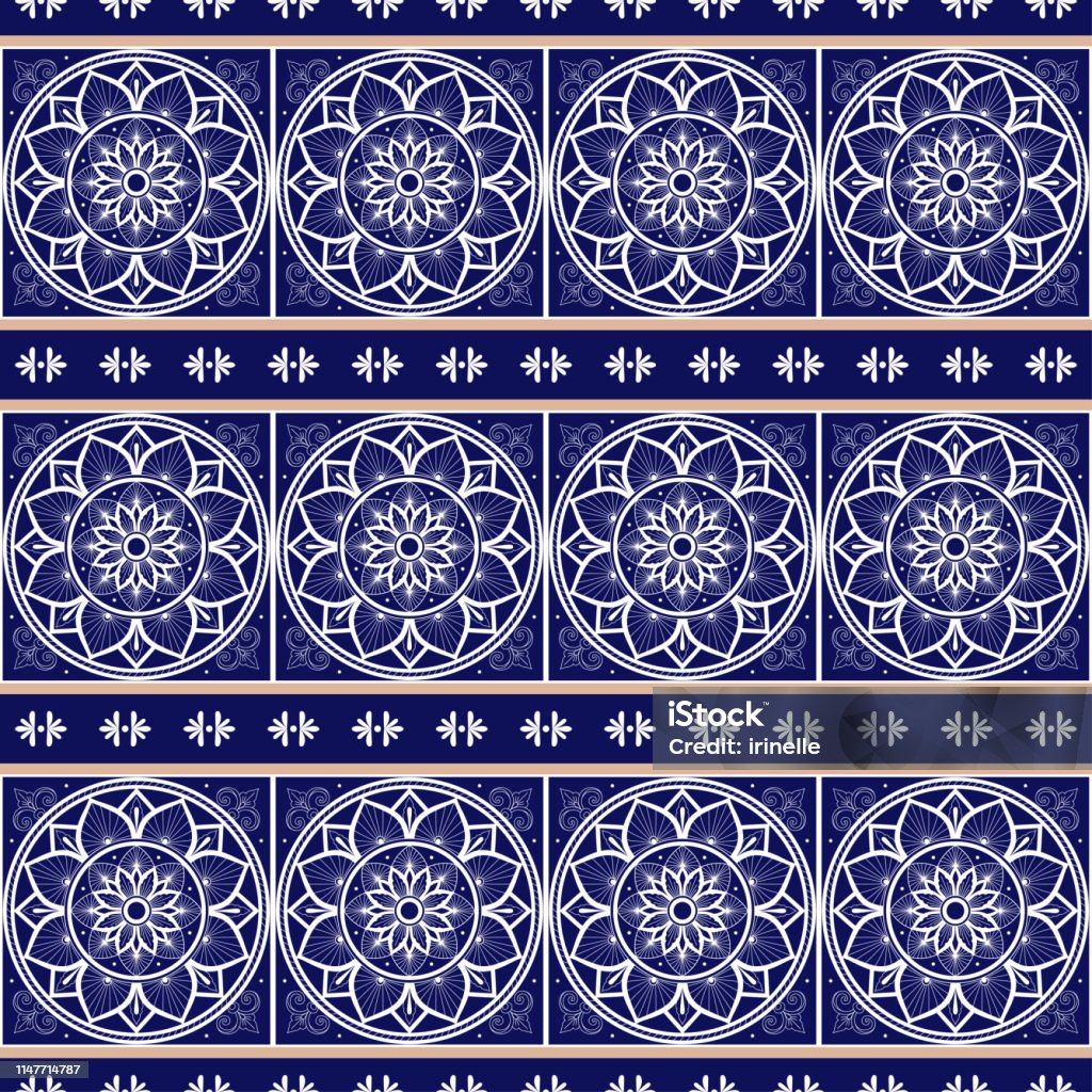 Italian Tile Pattern Border Italian Tile Pattern Vector Seamless With Border Ornament Sicily ...