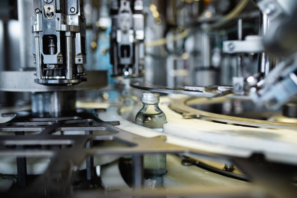 istock Production line for juice bottling 1147717137