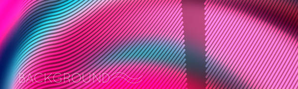 istock Hologram smoky cover template with geometric lines 1147721374