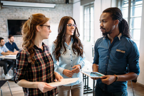 istock Portrait of architects having discussion in office 1147724050